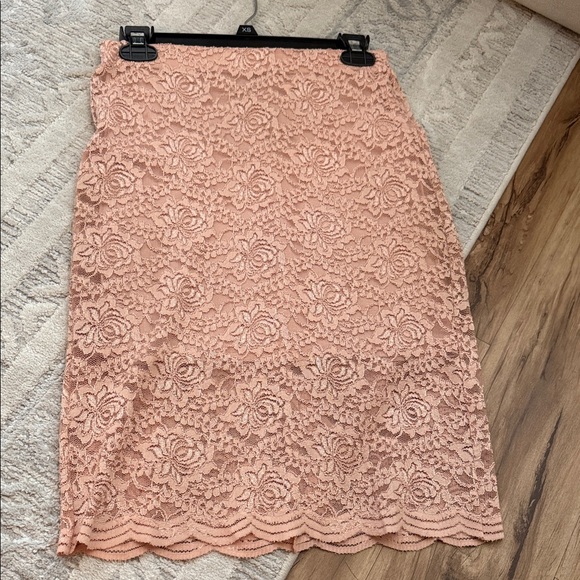 Forever 21 Floral Lace Pencil Skirt in Blush - Picture 1 of 3